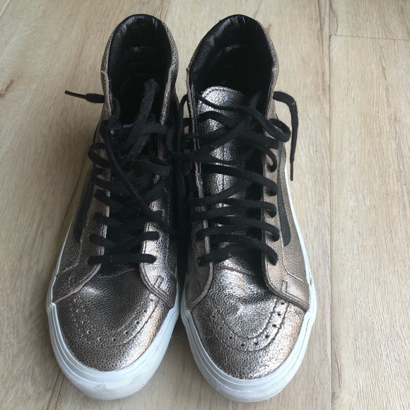 Vans Sk8-Hi Slim Metallic Sneaker size 7 in men’s/8.5 in women’s - Picture 2 of 3
